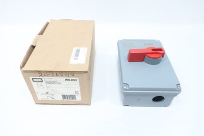 Hubbell HBLDS3 Circuit-lock Disconnect Switch 600v-ac 3p 30a Amp