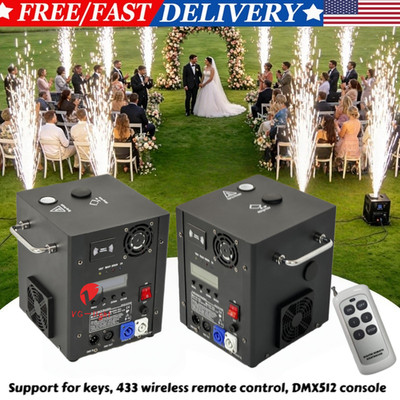 2PCS Large Cold Spark Machine 700W DMX Stage Firework Machine 6.6-9.8ft Wedding