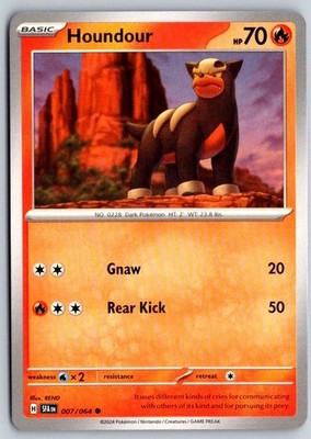 Houndour 007/064 Common Shrouded Fable Pokemon Near Mint