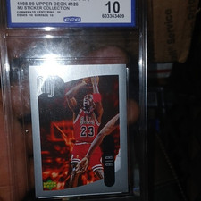 1998-99 Upper Deck MJ Sticker Collection #126 Michael Jordan CGC 10