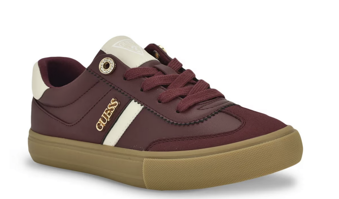 Baskets GUESS Loui Femme - Textures Mélangées Bout En T - Style Sport Décontracté