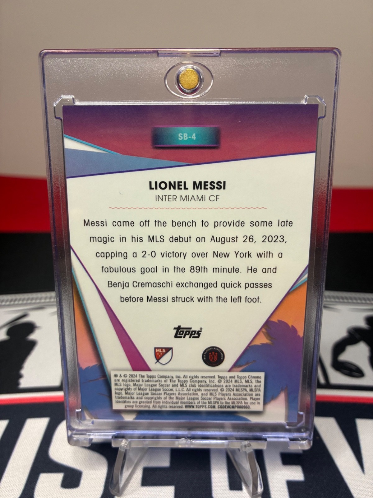 2024 Topps Chrome Lionel Messi Orange South Beach Superstars /25 SB-4 view 2