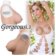 Realistic Silicone Breast Forms Breast Plate Fake Boobs C-G Cup For Crossdresser