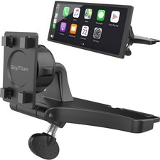 CD Slot Car Mount for Portable CarPlay Screens, Adjustable Angles, Low Profil...