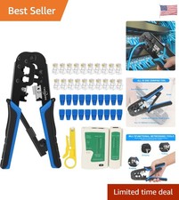 Professional RJ45 Crimp Tool Kit with Network Tester  Wire Stripper - JN102