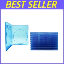 Blue Replacement Cases for Blu-Ray Discs - Pack of 10
