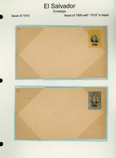 EL SALVADOR ESCALON 1910 Stationery Lot #24 H&G #93-94 - 3c & 5c Unused - $$$