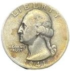 1941-D Washington Quarter Silver 25C Better Date Denver Mint Circulated Toning