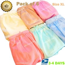 6 Vintage Shiny Nylon Underwear Plus Size XL Soft Full Cut Panties Briefs Bikini