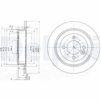 2X Bremsscheibe Delphi BG3662C FüR Mini Clubman R53 R55 R50 Clubvan R56 R59 R57