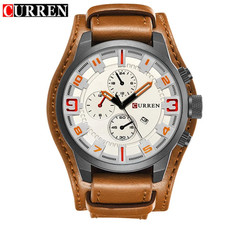 New Watches CURREN Luxury Brand Men Watch Leather Strap Fashion Quartz-Watch Cas