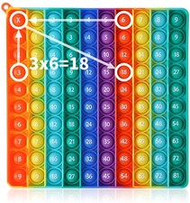 YGC LAOMI P00p with Numbers Multiplication Table Learning Toy, Rainbow