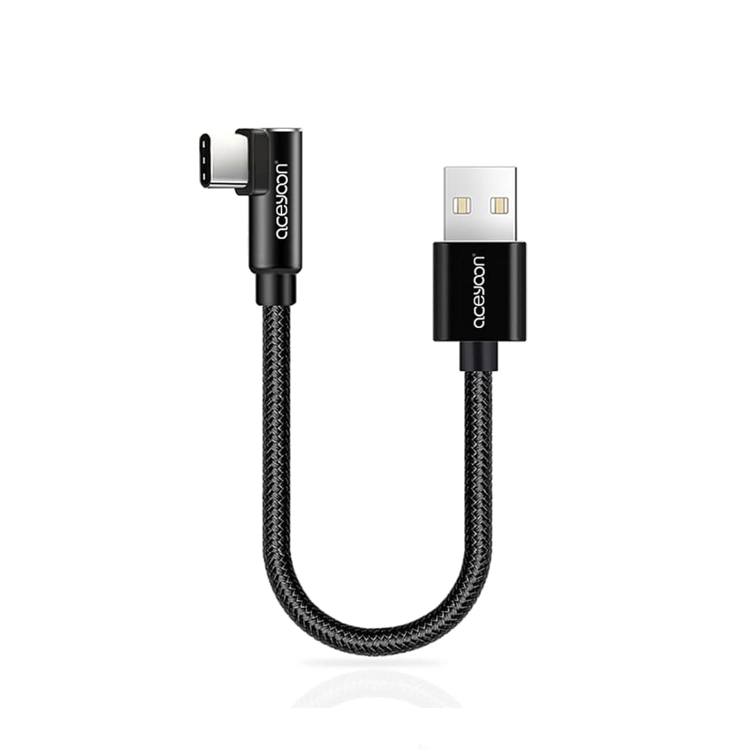 USB C Charger Cable 90 Degree, Mini Type C Cord 0.2M Charging & Data Sync USB C