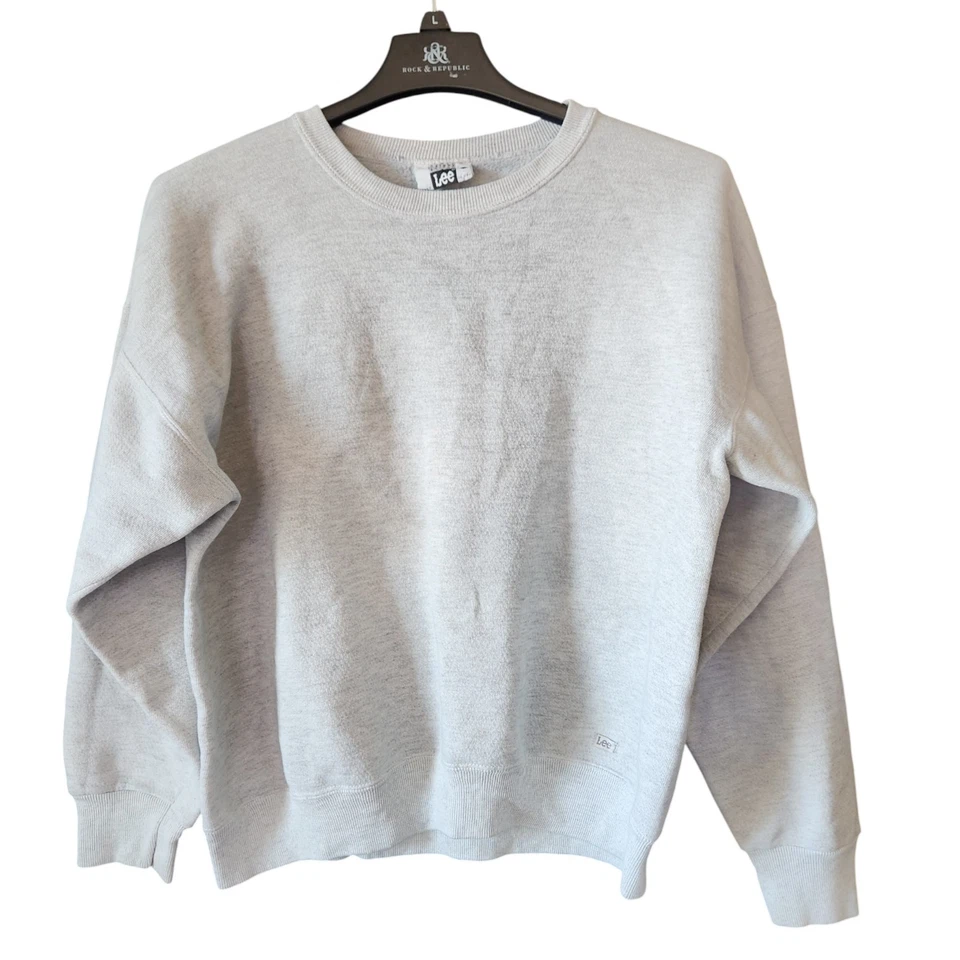 Sudadera Lee DE COLECCIÓN Talla XL PESO PESADO Hecha en EE. UU. Cuello Redondo Años 90 GRIS - Imagen 1 de 4