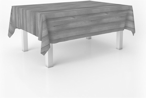 Wachstuchtischdecke Abwaschbar Rechteckig 100X140 Cm Wood Grau-image