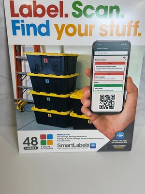 SmartLabels QR Code Labels 48 Pack Color Coded Storage App iOS Android
