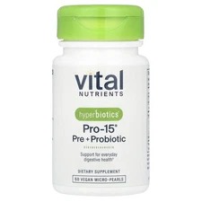 Hyperbiotics®, Pro-15®, Pre + Probiotic, 60  Vegan Micro-Pearls