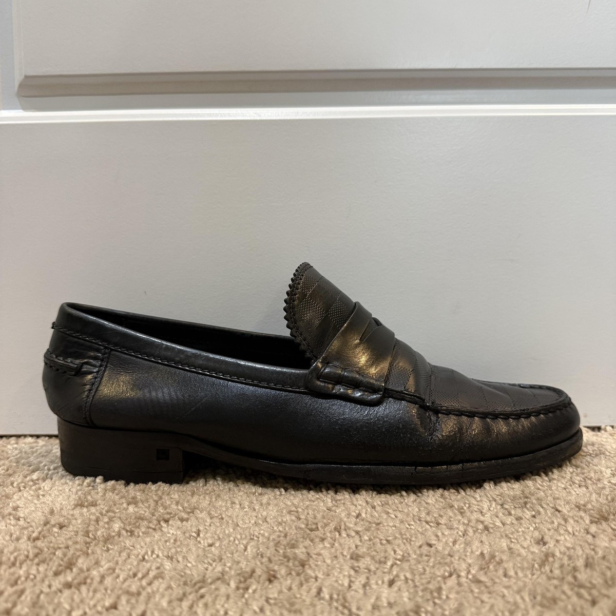 Louis Vuitton Loafer Dress Shoes Mens Size 9 Black Leather Penny Made In Italy Louis Vuitton Loafer Dress Shoes Mens Size 9 Black Leather  main image 2