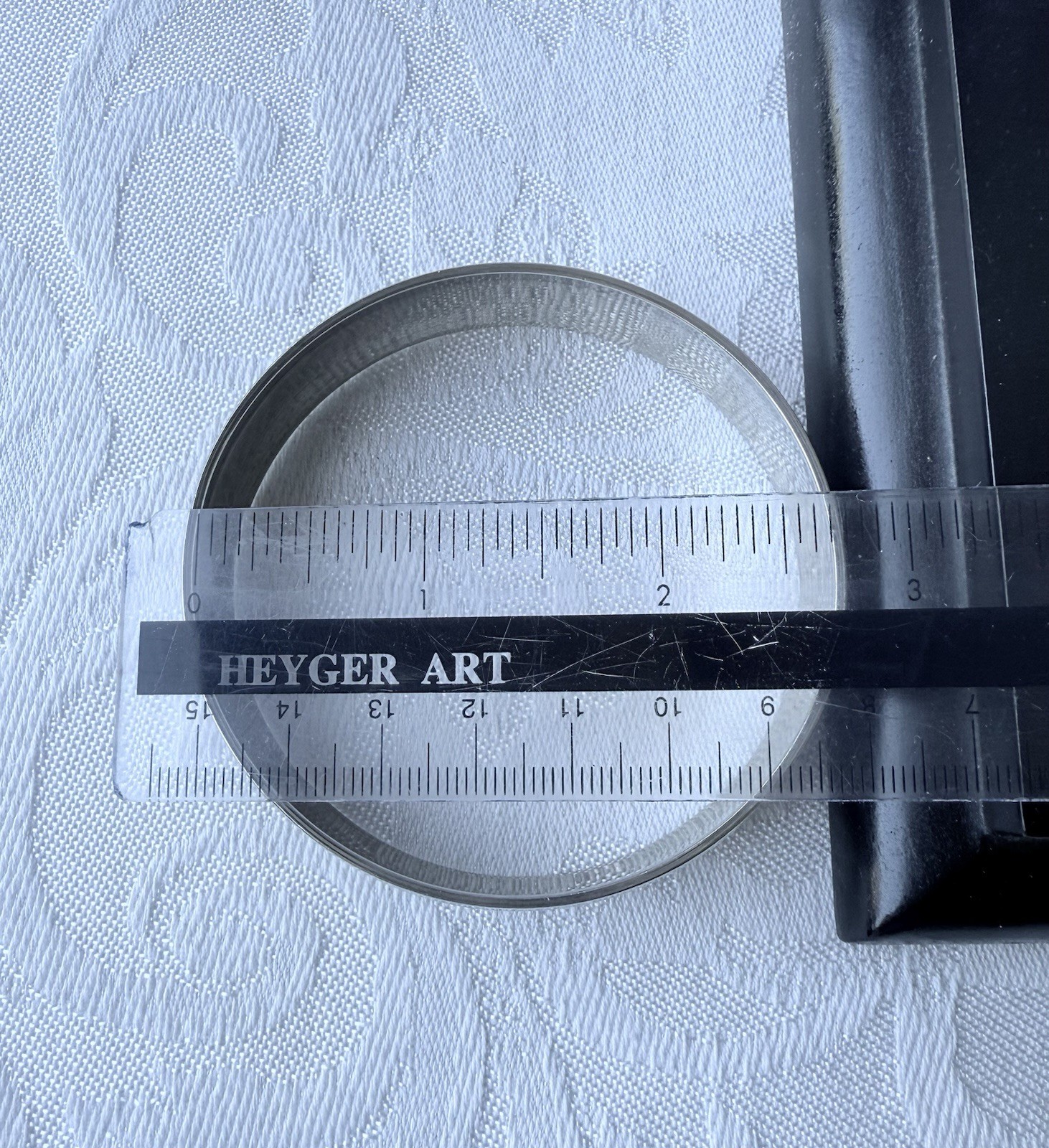 Vintage Silver Etched Pattern Bangle Bracelet - image 4