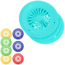 10 Pcs Plastic Hollow Round Paper Plate Holder Reusable Outdoor BBQ Tray