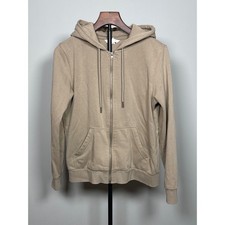 H M Full Zip Hoodie Women S Earthy Tan Casual Minimalist Fleece Sweatshirt Basic