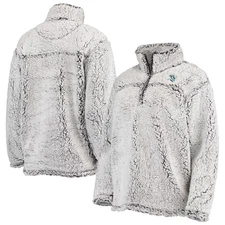 Women's G-III 4Her by Carl Banks Gray Seattle Kraken Sherpa Quarter-Zip Jacket