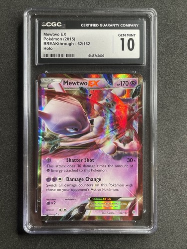Mewtwo-EX graded CGC 10 for sale on eBay