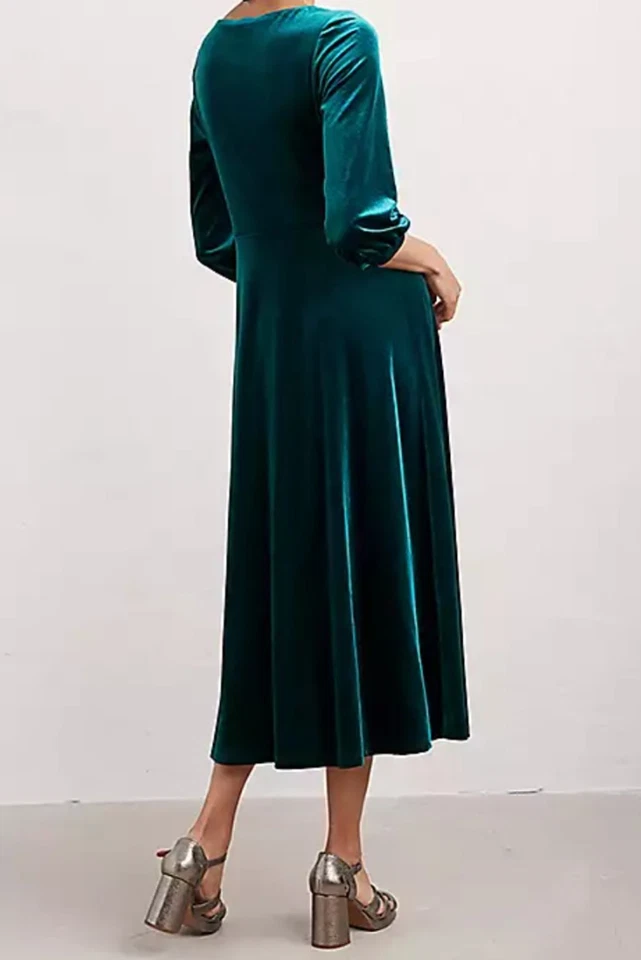 Seasalt Oak cottage Green Velvet dress size 8/10/12/14/16/18/20 - Image 3 of 4