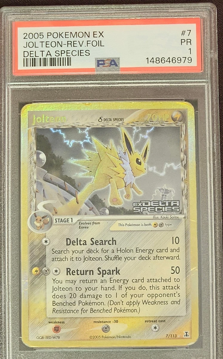 Jolteon Pokémon TCG EX Delta Species Individual Collectible Card
