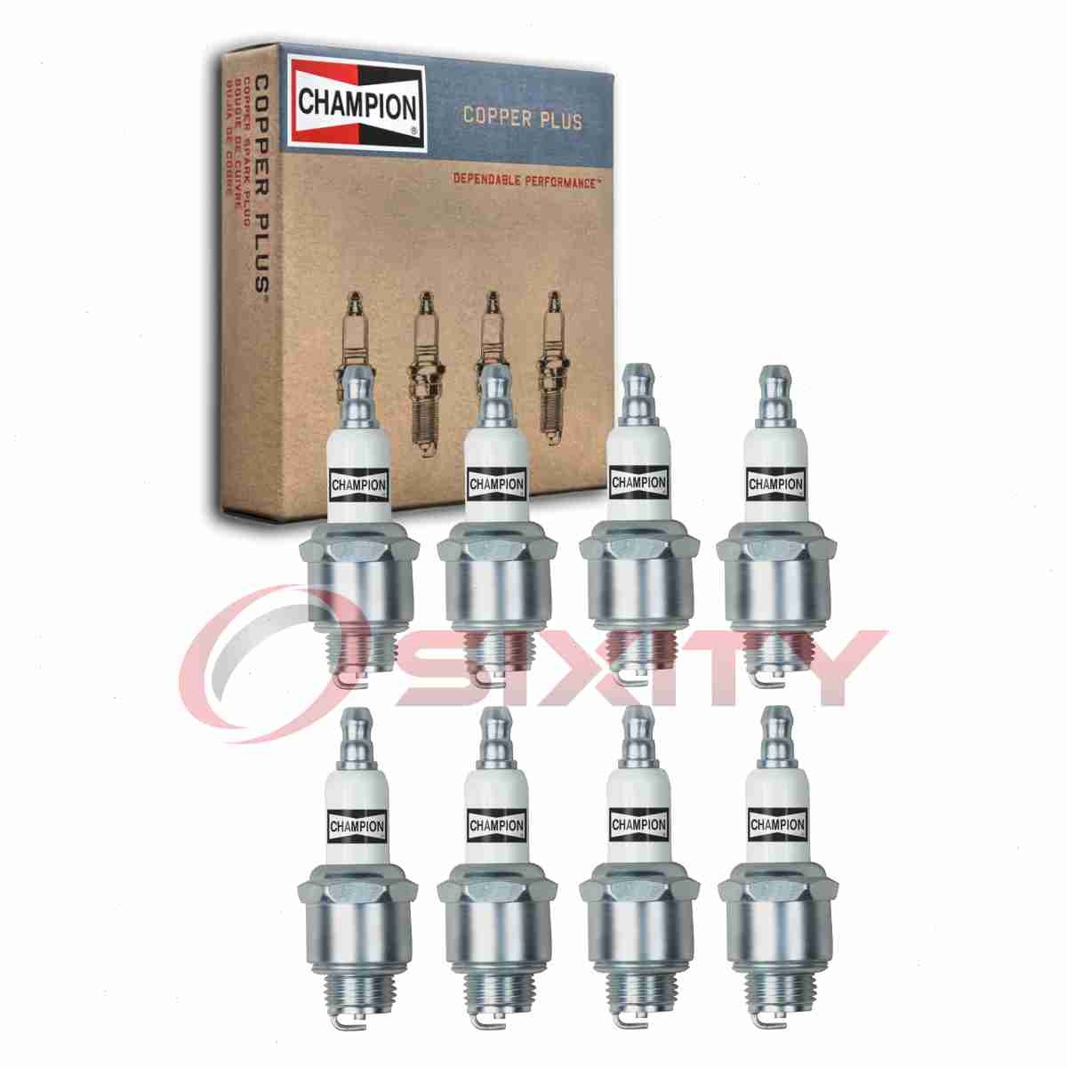 8 pc Champion Copper Plus 868 Spark Plugs for W14MRU RJ19LM GL4RC BR2LM cf
