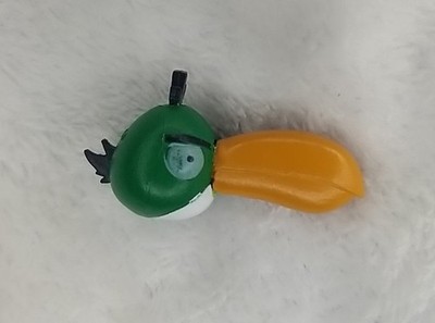 Rovio Angry Birds Toucan Green Bird Figure RARE  1.75  Boomerang Plastic Hal