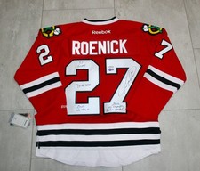 Blackhawks Jeremy Roenick Career Highlights Signed Jersey With PSA/DNA COA