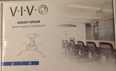 Universal Adjustable Ceiling Projector, Mount Extending Arms MOUNT-VP01W White