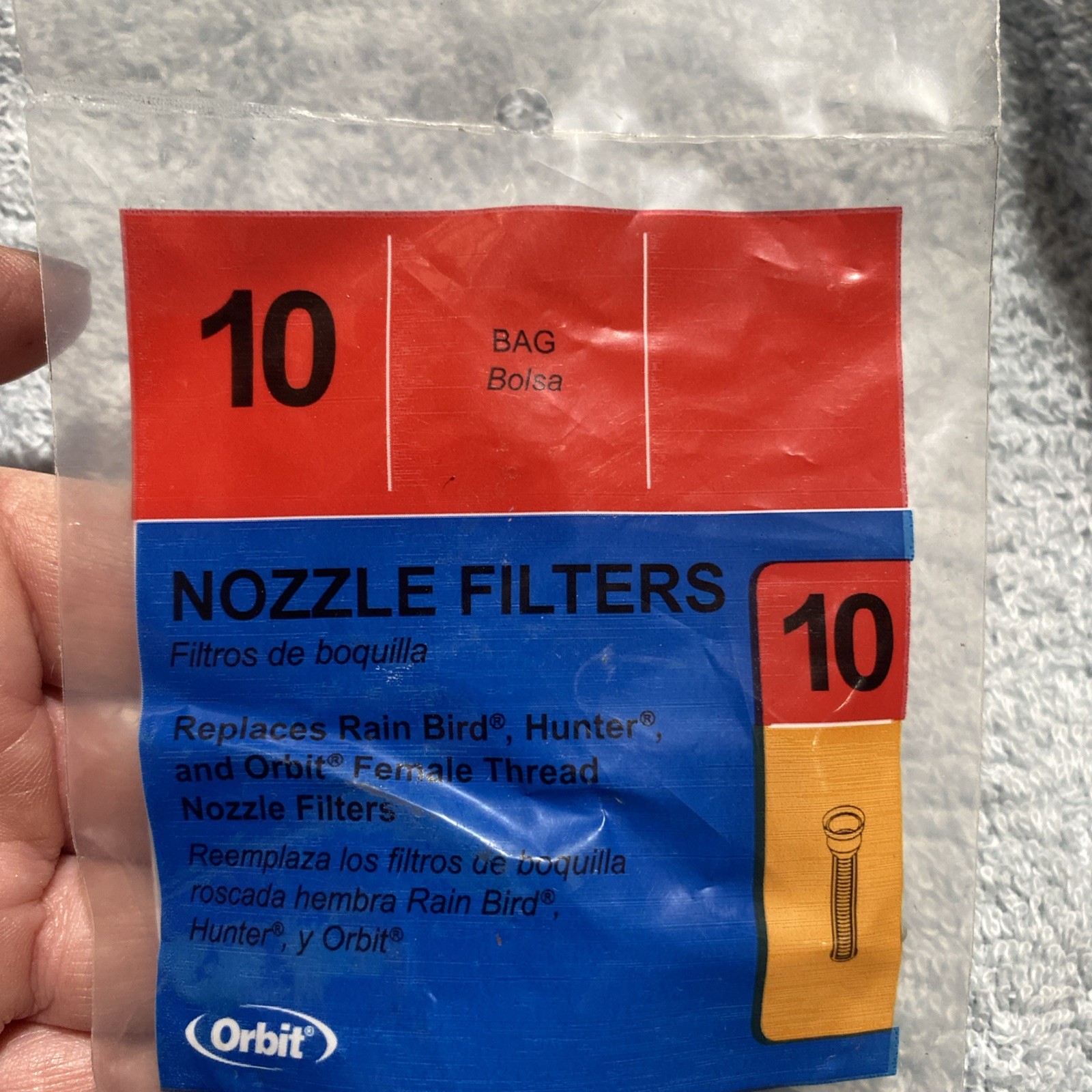 Orbit 53586 Pop-Up Spray Head Nozzle Filters, 10/pk