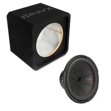 NVX NE121S Single 12" Sealed 3/4" MDF Subwoofer Enclosure w/ CompR Subwoofer