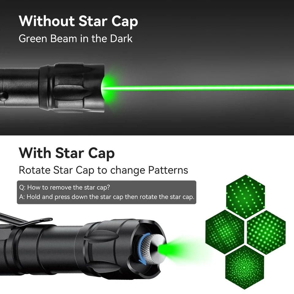 High Power Rechargeable Green Laser Pointer Long Range for Presentation Outdoor - Image 4 of 4