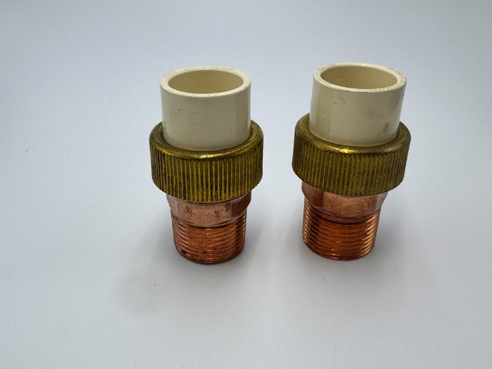 2pcs Transition Pipe Male Union 3/4 CPVC Slip x Brass c4733-4