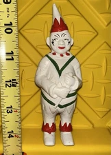 AC Williams Cast Iron - Clown / Jester Penny Still Cent Bank Vintage Antique 6"