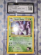 Giovannis Nidoking Holo Gym Challenge 7 1st Edition CGC 10 Swirl WOTC Vintage
