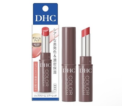 DHC Lip Cream Sheer Red Moisturizing Tinted Lip Balm Made in Japan