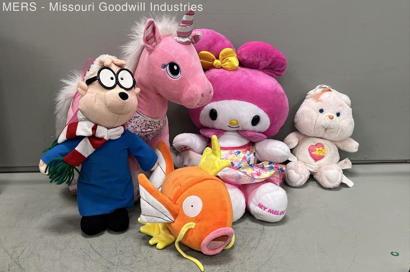 Plush Lot Build-A-Bear My Melody Pokemon Magikarp Simon Care Bear 5 Pieces