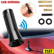 2x Black Carbon Fiber Short Antenna For Trd Sports Toyota 1.4 General Purpose A