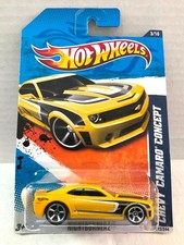 Hot Wheels CHEVY CAMARO CONCEPT - Yellow KMART EXCLUSIVE 2011 #113 Nightburnerz