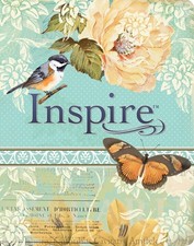 Inspire Bible NLT LeatherLike, Vintage Blue/Cream : The Bible for Coloring ...