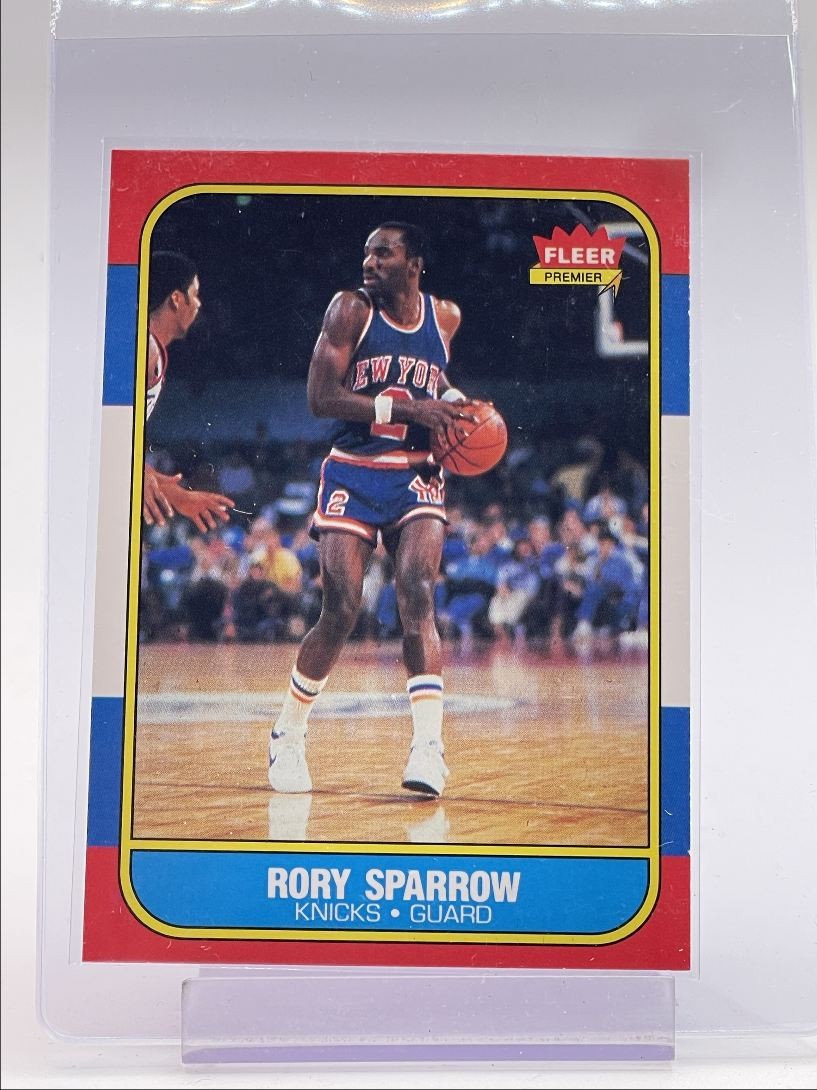 RORY SPARROW 1986-87 FLEER PREMIER ROOKIE KNICKS #105 RC Q6737