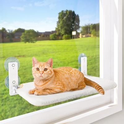 Foldable Cat Window Perch Hammock Bed With 4 Suction Cups Indoor Cats Medium New