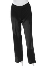 Alexander McQueen Womens Black Dress Pants Wool Blend Size 42