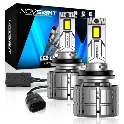 NOVSIGHT H11 H9 LED Headlight Bulb Low Beam 40000LM 6500K Super White Pack of 2