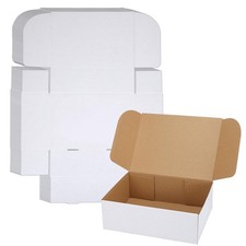 WIFTREY 12x9x4 Inches Shipping Boxes White Set of 25, 12 x 9 x 4 Corrugated C...