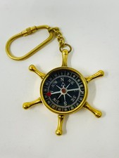Handmade Solid Brass Keychain Vintage Style Key Ring for Men , Christmas Gift